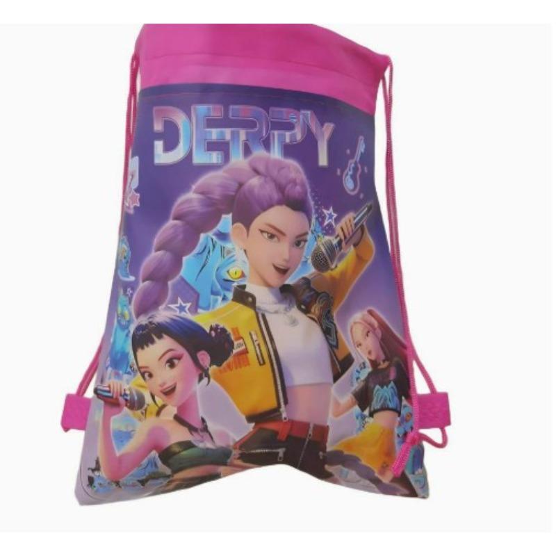 KPOP Witch Hunt Non woven Bundle Pocket Drawstring Children's Lightweight Carrying Backpack Storage Bag