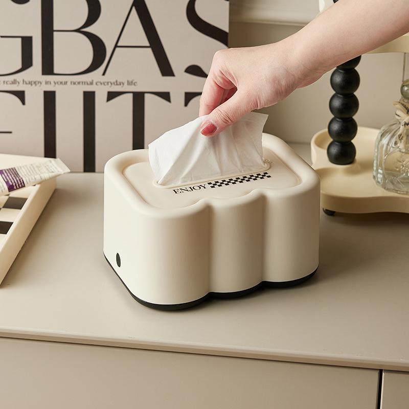 Wall-Mounted Tissue Box for Home Use Living Room & Bathroom French Style Cloud Paper Towel Dispenser Tissue Holder Storage Boxes