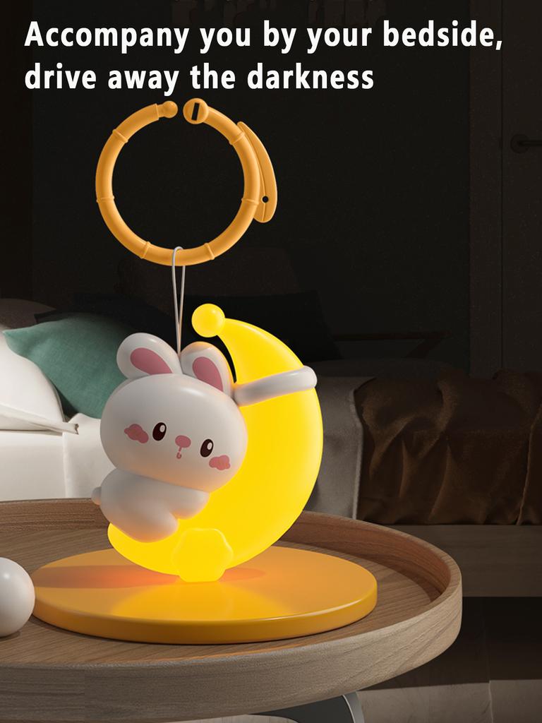 Cute night light, soothing music sleep instrument, baby stroller pendant, bedroom sleep light, baby feeding eye protection child