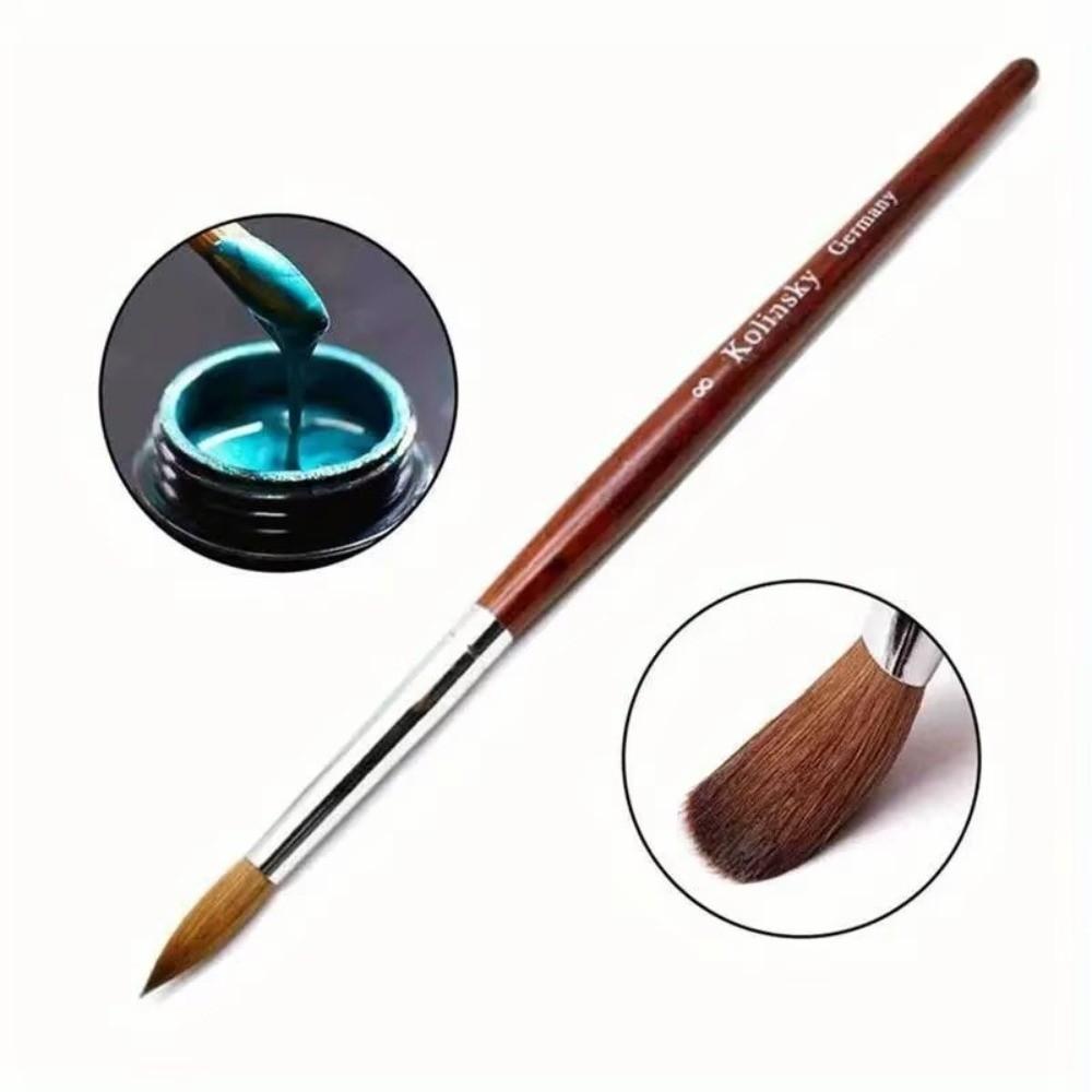 Acrylic Nail Brush Wood Handle UV Gel Brush Professional Liner Drawing Brushes Nail Art