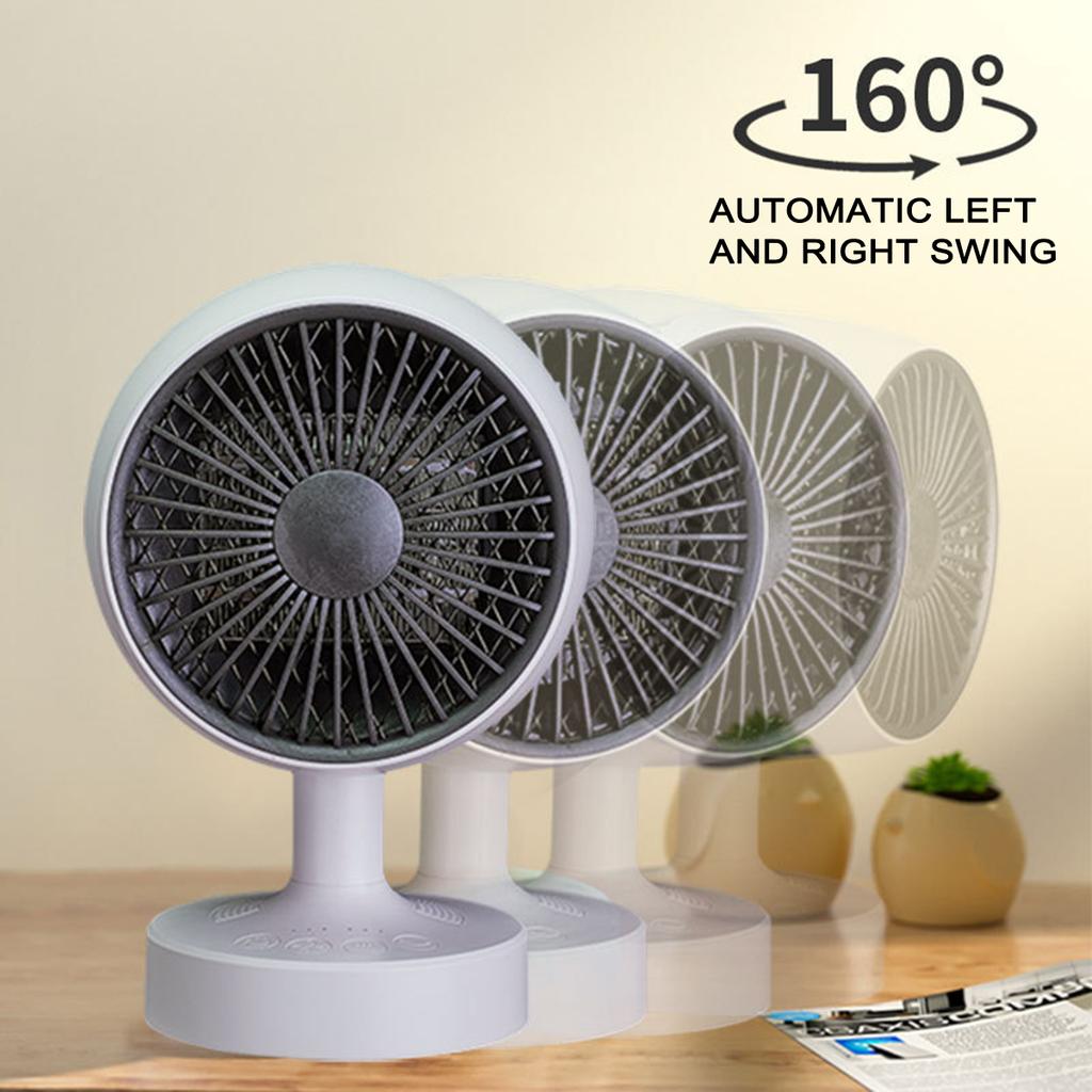Winter Desktop Intelligent Constant Temperature Mini Home Office Small Shaking Head Heater Portable PTC Heaters For Electric