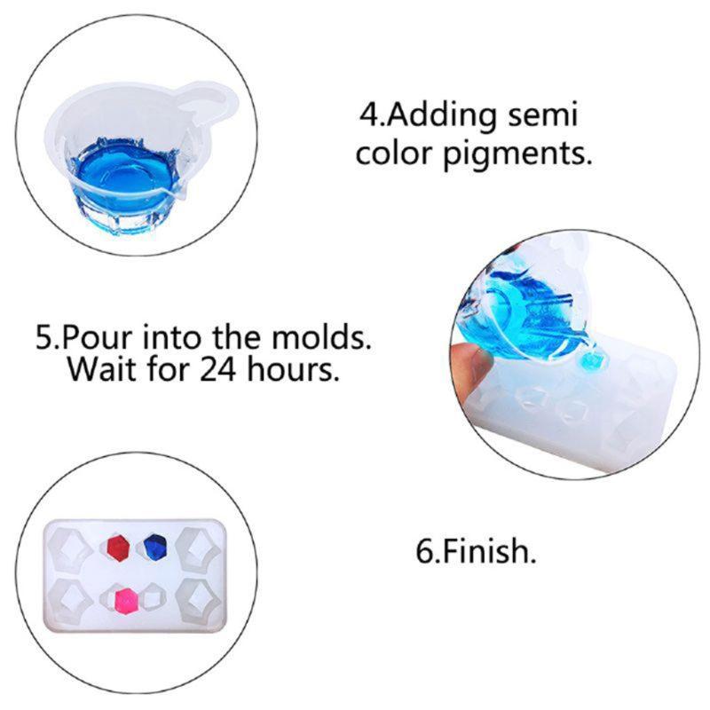 Epoxiharts Kristallklar Hård Typ Lim AB Kristalllim UV-härdande Harts för DIY Smyckestillverkning Hantverk 50ml