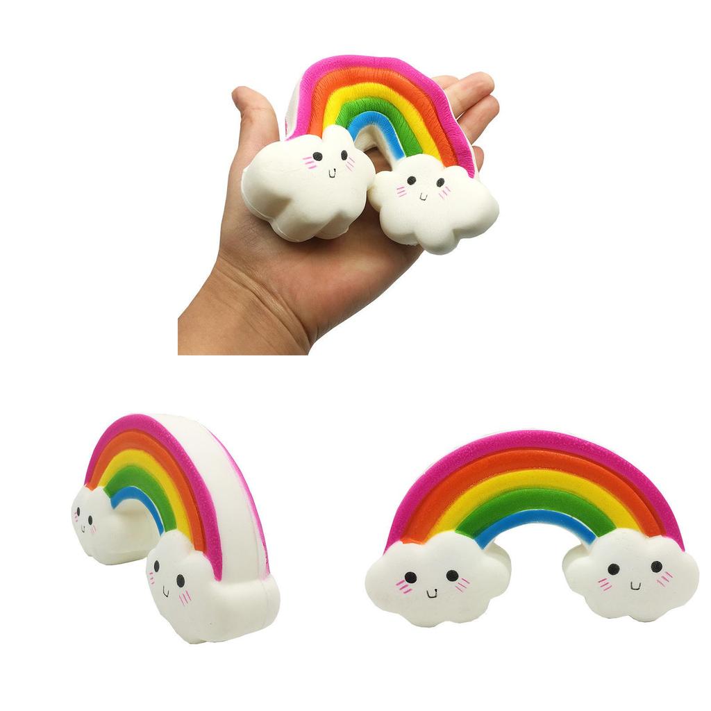 Cartoon Rainbow Stress Relief Toy With Soft Pu Foam Material For Kids And Adults