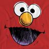 Sesame Street Womens/Ladies Retro Elmo Sketch Face T-Shirt