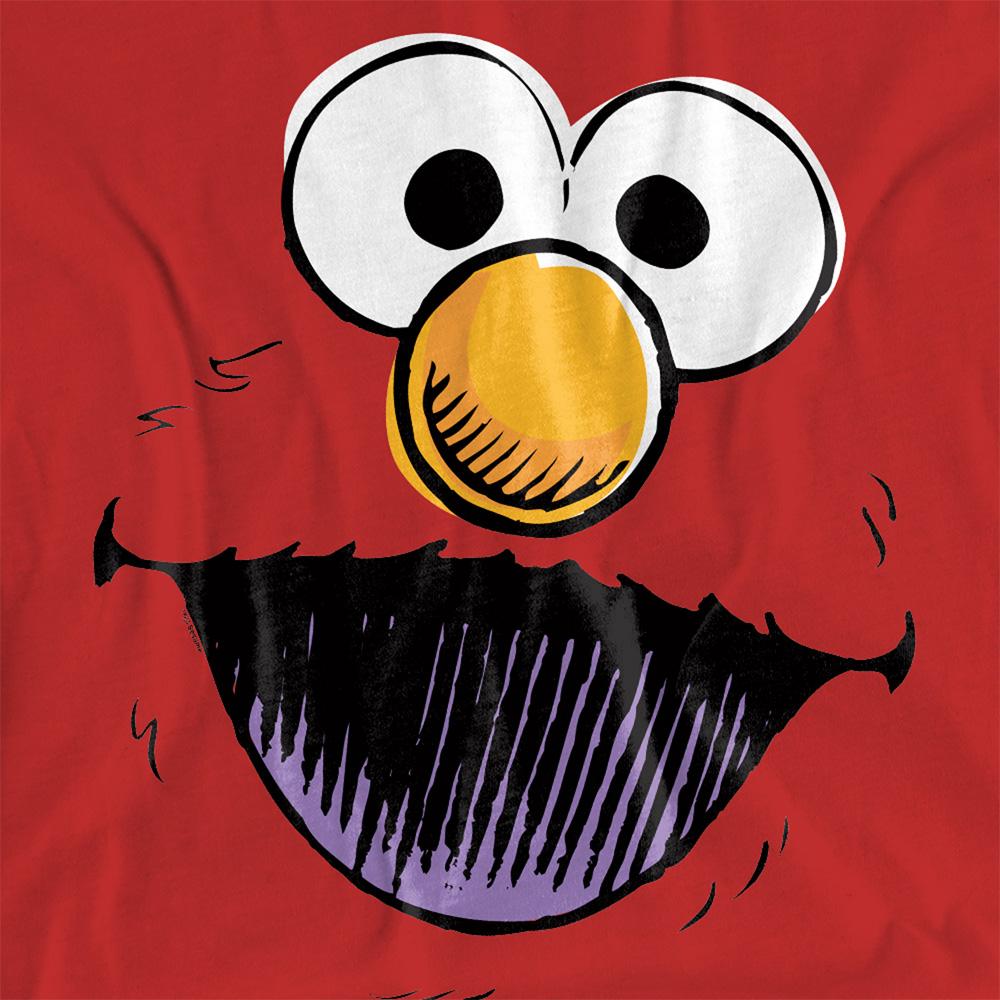Sesame Street Womens/Ladies Retro Elmo Sketch Face T-Shirt
