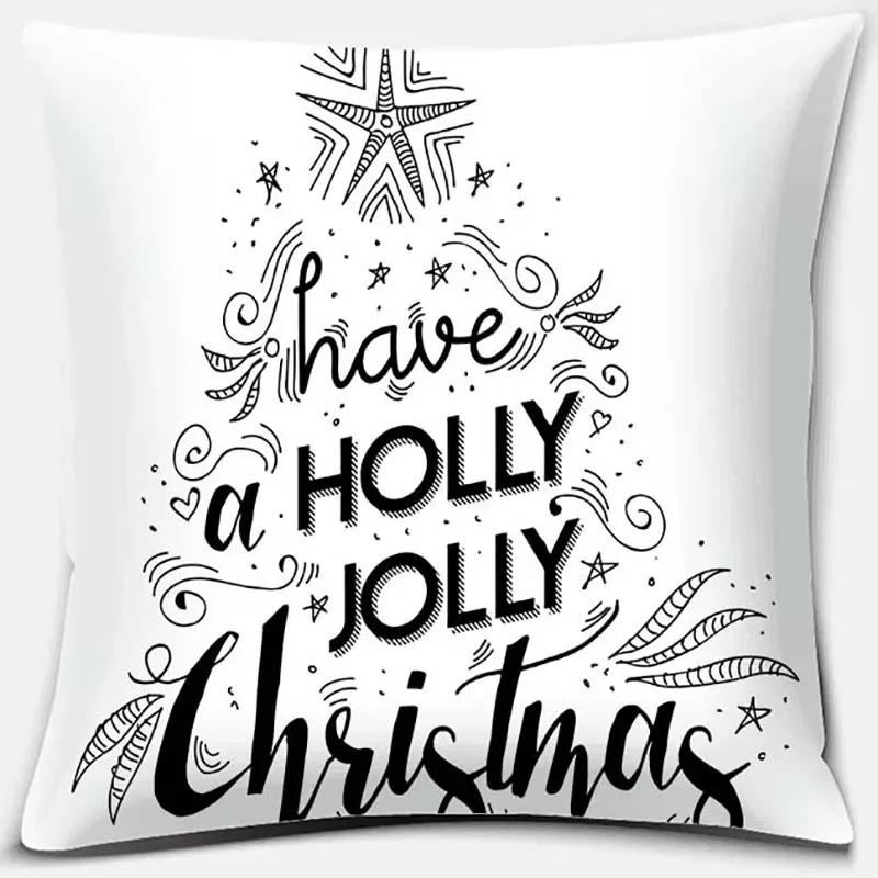 Christmas Themed Pillowcases Car Accessories Office Santa Claus Living Room Sofa Home Pillowcases