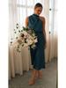 2023 Sommer Ärmelloses Neckholder Satin Kleid – Elegante Einfarbige Damenbekleidung