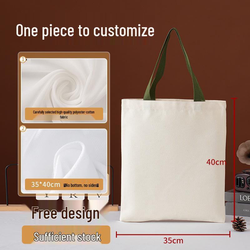 Custom Logo Eco-friendly Canvas Shoulder Bag for Students