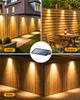 Xiaomi 2 Pack Solar Wall Lights 4 LED Solar Fence Lights Outdoor Waterproof Solar Deck Lights Wall Lights for Fence Post Yard Pathway