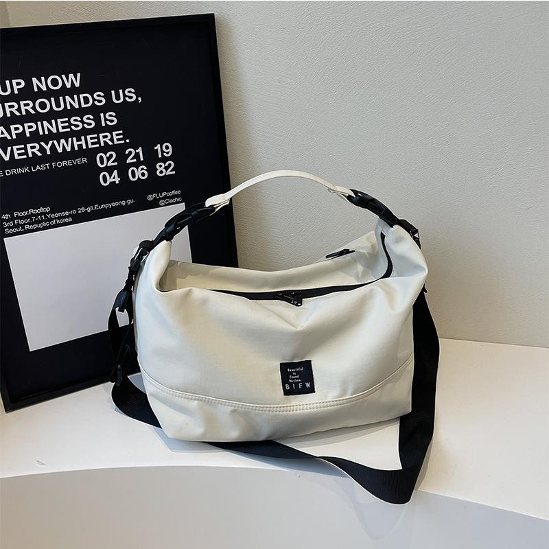 Geantă casual simplă din pânză tip gălușcă, nouă, geantă de mână ușoară, geantă de umăr, geantă crossbody pentru călătorii, sport, fitness