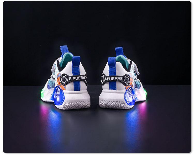 LED Cartoon Mesh Sportschuhe für Kleinkinder & Jungen - Atmungsaktive Leuchtende Sneaker für Frühling & Herbst