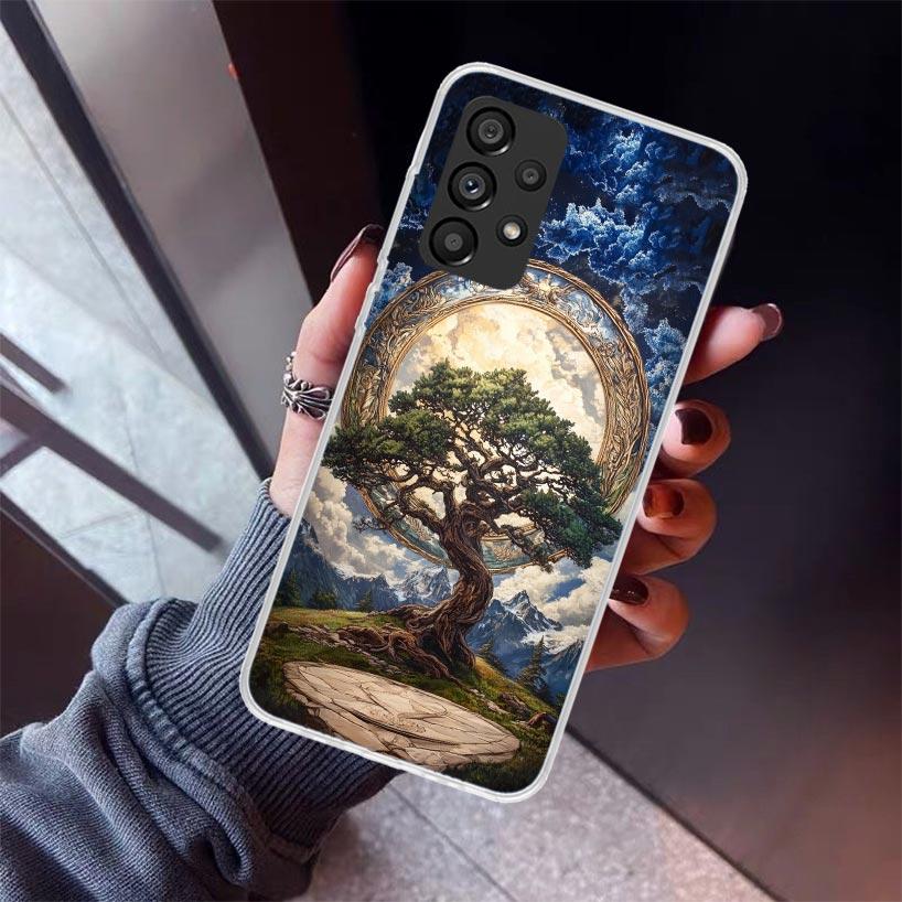 Tree of Life Space Phone Case For Samsung Galaxy A52 A51 A50S A32 A22 A12 A02S A72 A71 A31 A70 A30S Note 20 Ultra 10 Plus S10 Ga