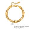 Stainless Steel Mesh Chain Watch Strap Bracelet for Women, Zircon Cherry Charm Wristband Bangle, Waterproof Party Jewelry
