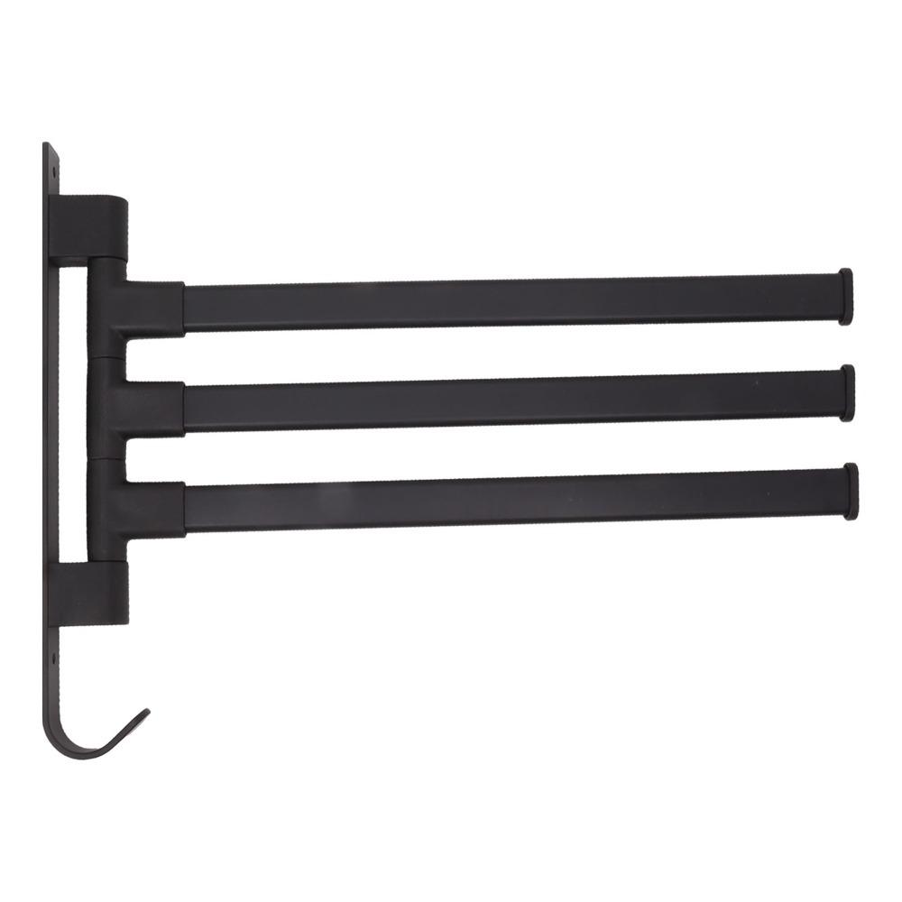Aluminum Swivel Towel Rack Thicken Design Swing Arm Towel Rack Bathroom Kitchen Laundry Room