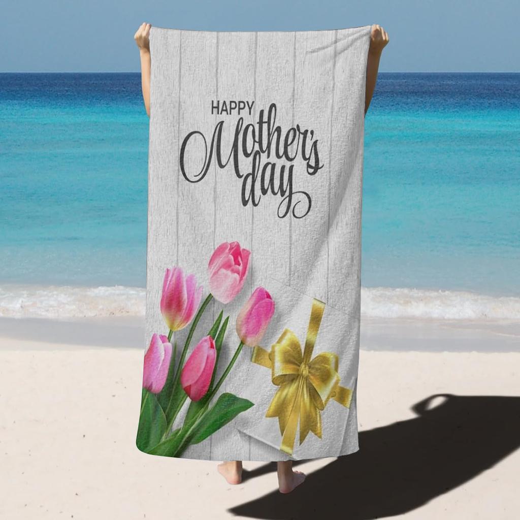 1PC Gifts To Mom Bath Towels Mother's Day Towel Microfiber Quick-Dry Beach Towel For Yoga Tourism Beach GYM Camping Swimming