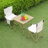 Wing Lemon Outdoor Folding Camping Picnic Table & Chair Set