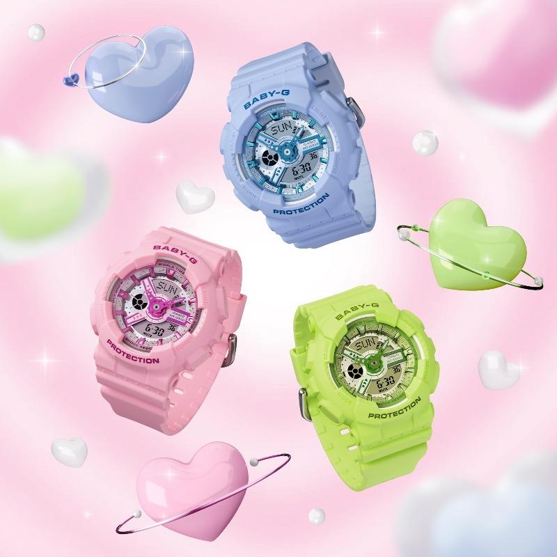 Casio Baby-G Women's Resin 100M Water Resistant Analog Shock Resistant Quartz Watch BA-110YK-4A