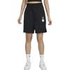 Nike Pflanzenstickerei Bequem Schnelltrocknend Atmungsaktiv Elastischer Kordelzug Lässige Shorts Damen Shorts Schwarz HJ9424-010