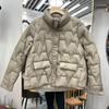 Short down jacket women's autumn new small top stand-up collar loose and thin versatile white duck down jacket trendy