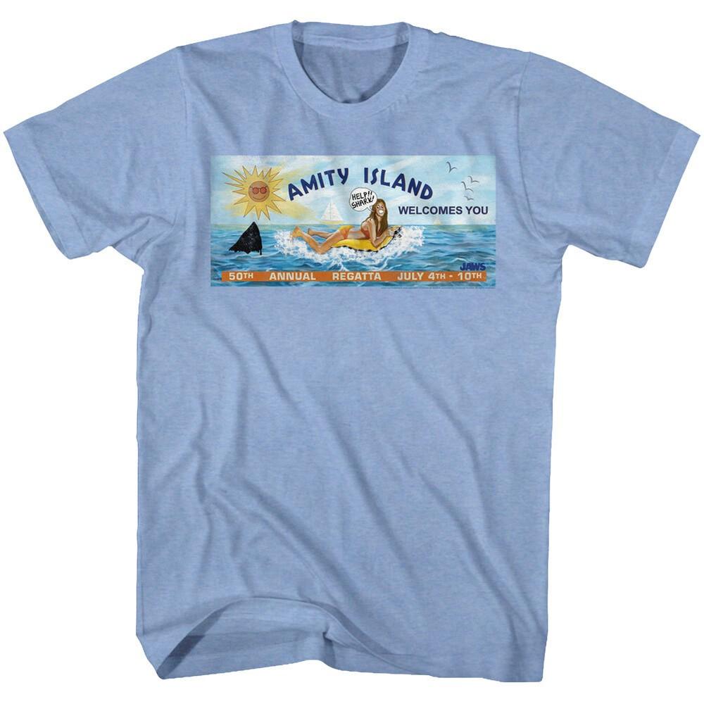 Jaws 70 s Thriller Movie Billboard 50th Annual Regatta July 4th-10 Men s T Shirt Unisex T-Shirt S