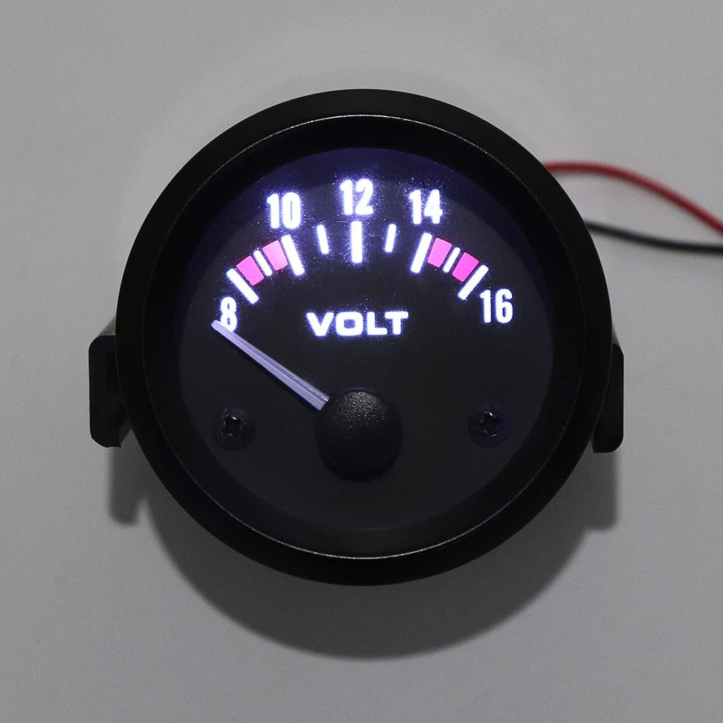 2" 52MM 12V 8~16V Universal LED Electrical Car Voltmeter Voltage Gauge Meter