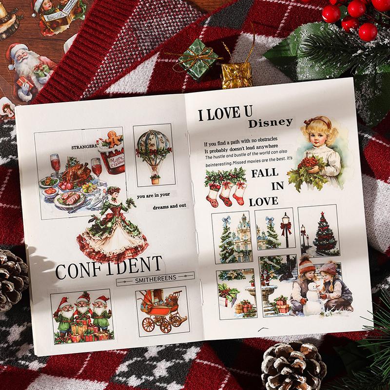 20sheets/book Christmas Letters Series Stickers Books Hand Account Material Perfect For Journaling Diy Scrapbooking Supplies