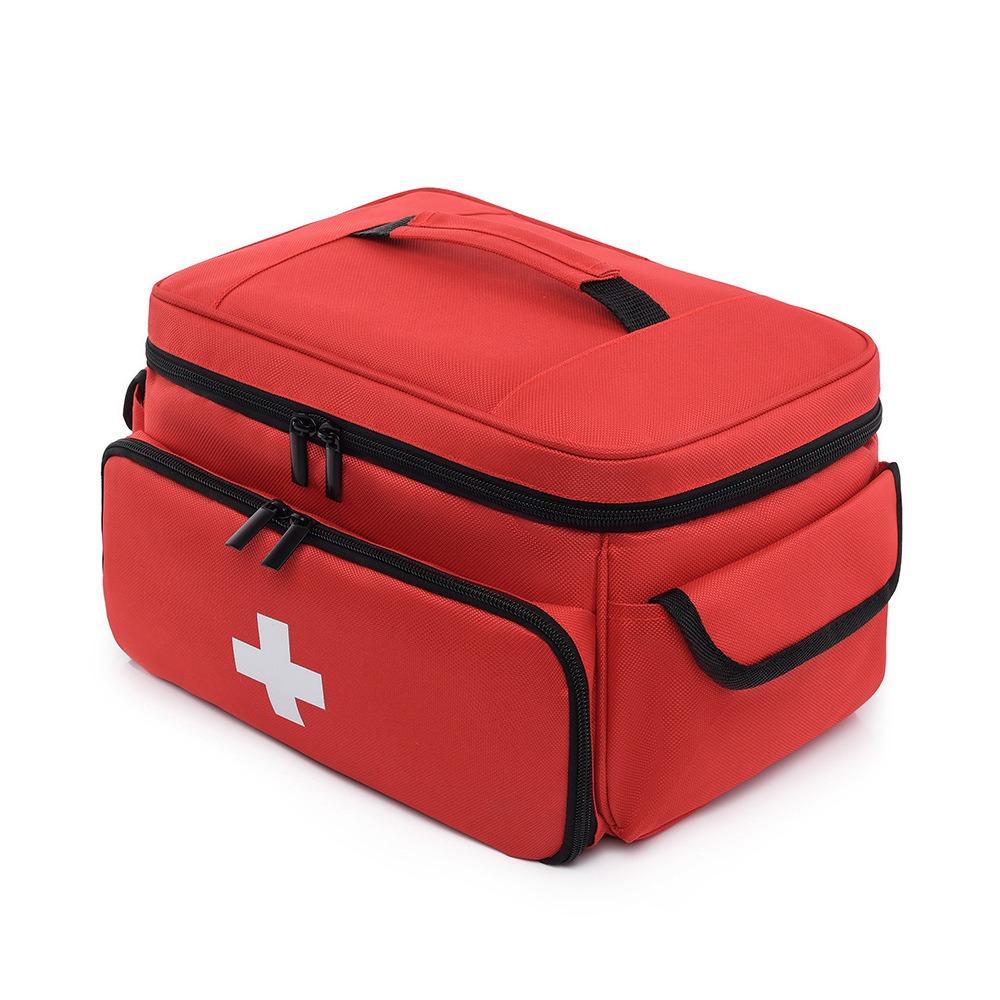 

Легкий дорожній медичний пакет Багатофункціональний Регульований ремінець Ящик для зберігання ліків Велика місткість Швидкий доступ червоний