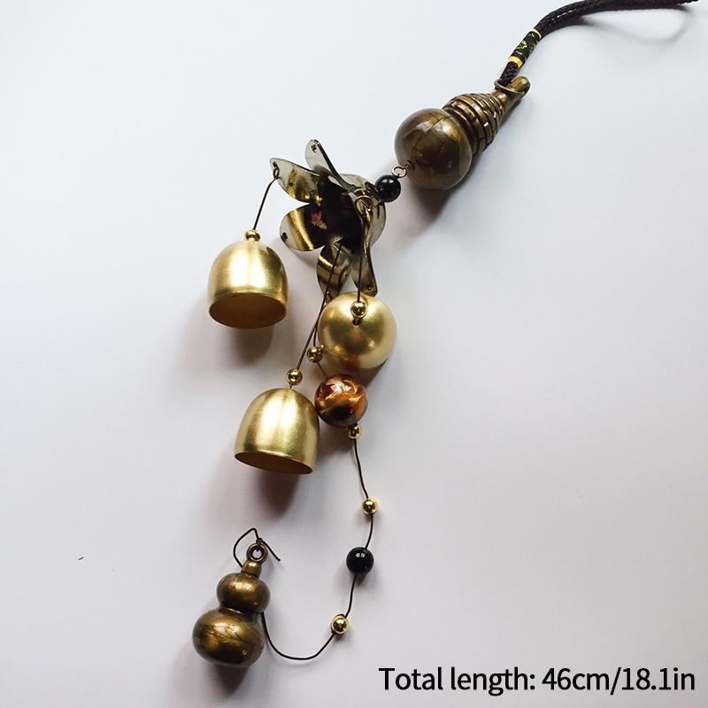 Mini Brass Wind Chimes Outdoor Door Bell Door Window Wall Hanging Bell Japanese Room Decoration Pendant Garden Decor Outdoor