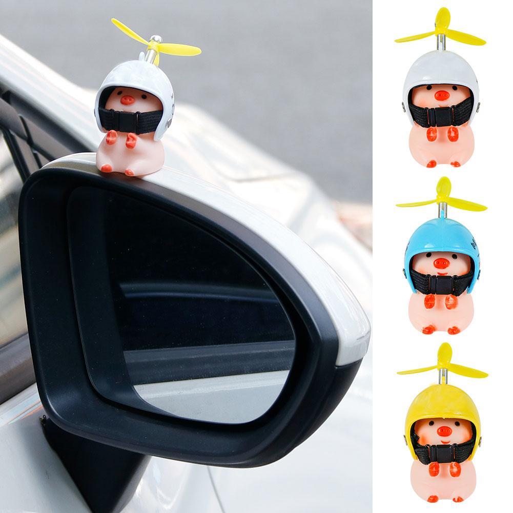 Cute Little Yellow Duck Car Interior Accessories Mtb Bike Cycling Motorcycle Helmet Riding Auto For VW Bmw Benz Tesla Parts