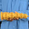 Huge Gold Silicone Anal Plug Threaded Dildo Realistic Big Dick Sex Toy for Men Fisting