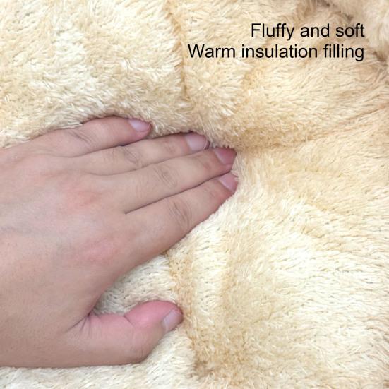 Flannel Cat Bed Thickened Filling Soft Velvet Cat Nest Washable Anti-Slip Moisture-Proof Bottom Warm Pet Nest Bed