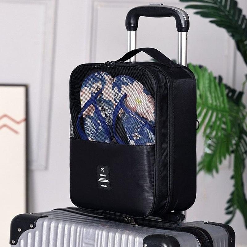

Travel Shoe Storage System - Dust-Proof Foldable Storage Bag with Handle Compact Luggage Accessory for Protecting Footwear