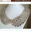 Fashion Wild Retro Beaded Sequins Rhinestones Pearl Lace Collar False Necklace DIY Clothes Shirt Sweater Decoration