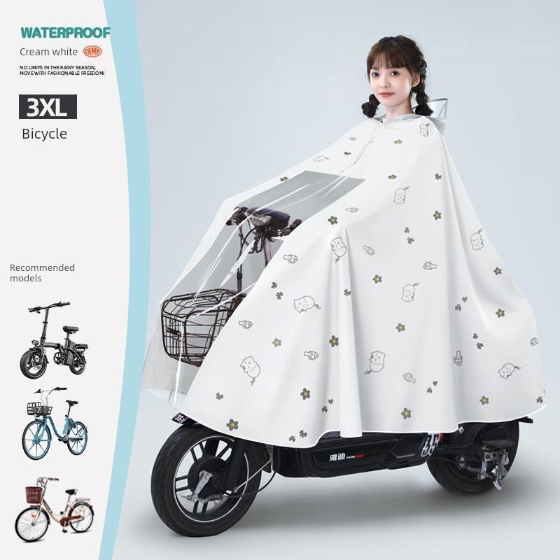 Raincoat for Electric Vehicles, Special Raincoat for Electric Motorcycles, Women's Oversized and Thickened Full-Body Raincoat, New Style Rain Poncho
