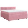 VidaXL Bed Slat Base with Mattress Pink 200x200 Cm Velvet 3287847