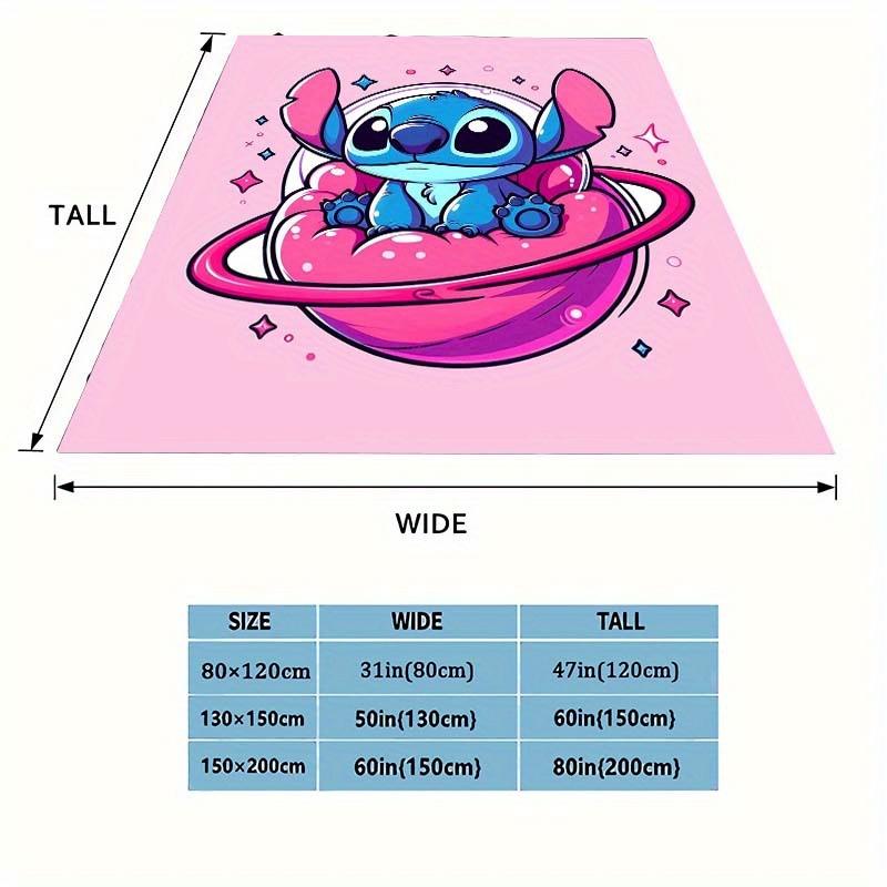 1pz Coperta con Stampa Stitch - Morbida, Coperta per Tutte le Stagioni per Soggiorno, Camera da Letto, Regalo Personalizzato con Adorabile Design Cartoon