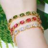 WWJ Luxury Wedding Jewelry Cubic Zirconia Tennis Bracelets Bangle
