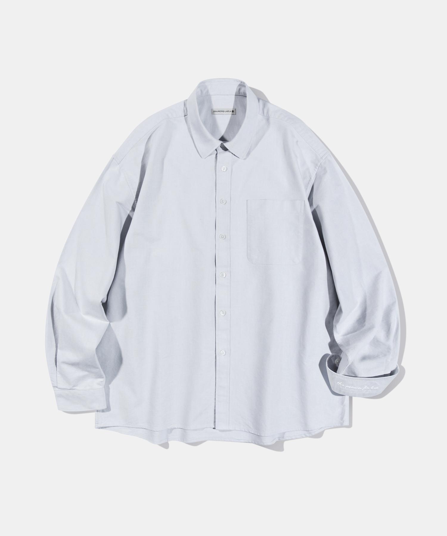 Джинсовая рубашка Oxford Diamond Leila, S87, серая Gray/L (Big Oversized Fit)