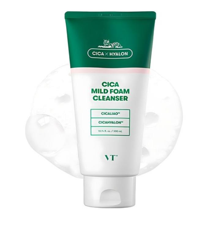 VT Cica Mild Foam Cleanser 300ml | Gentle Daily Facial Cleanser with Cica Extract
