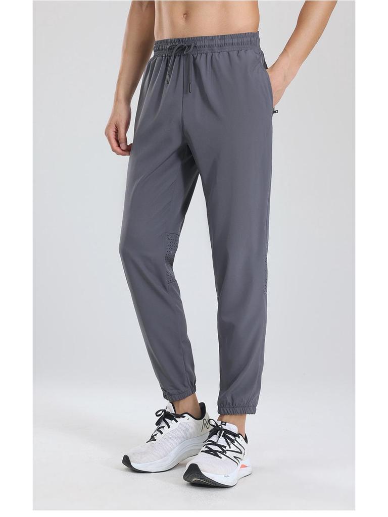 Men's Lightweight Quick-Dry Cuffed Running Pants with Night Vision