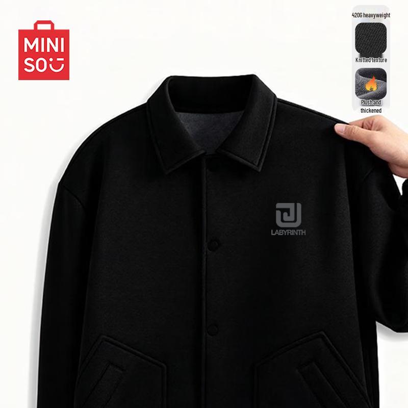 MINISO Мужская зимняя объемная куртка с плюшевой подкладкой 3XL
