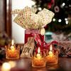 Set of 12 Decorative Clear Glass Crown Tealight Holders for Wedding, Party, Dinner, Home Table Decor.
