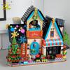 Non-Toxic 1377Pcs City Christmas House Moc Model Building Blocks Diy Santa Claus Decorative Construction Bricks Toys Adult Gift