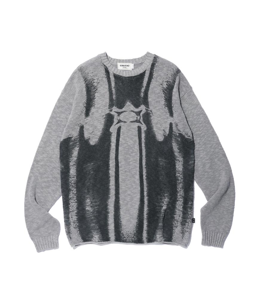CRITIC Vintage Wormhole Long Sleeve Knit Gray