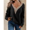V-neck Jumper Casual Knitwear /winter Women's Knitwear Women's Pullover Long-sleeved Base Layer V-neck Jumper Casual Knitwear /Winter Women's Knitwe