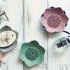 1pc Bathroom Soap Box Lotus Design Soap Holder Silicone Soap Box Drain Box Bathroom Accessories