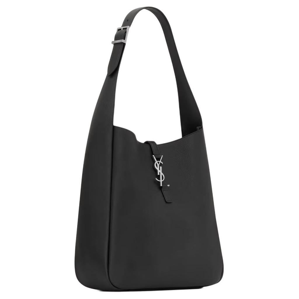 SAINT LAURENT Le 5 A 7 Calfskin Shoulder Bag Large Women's Black 753837-AACQG-1000