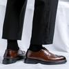 Módní pánské společenské boty na šněrování Módní společenské pánské boty Klasické kožené pánské oblekové boty Módní brogue společenské boty Pánské Oxfords