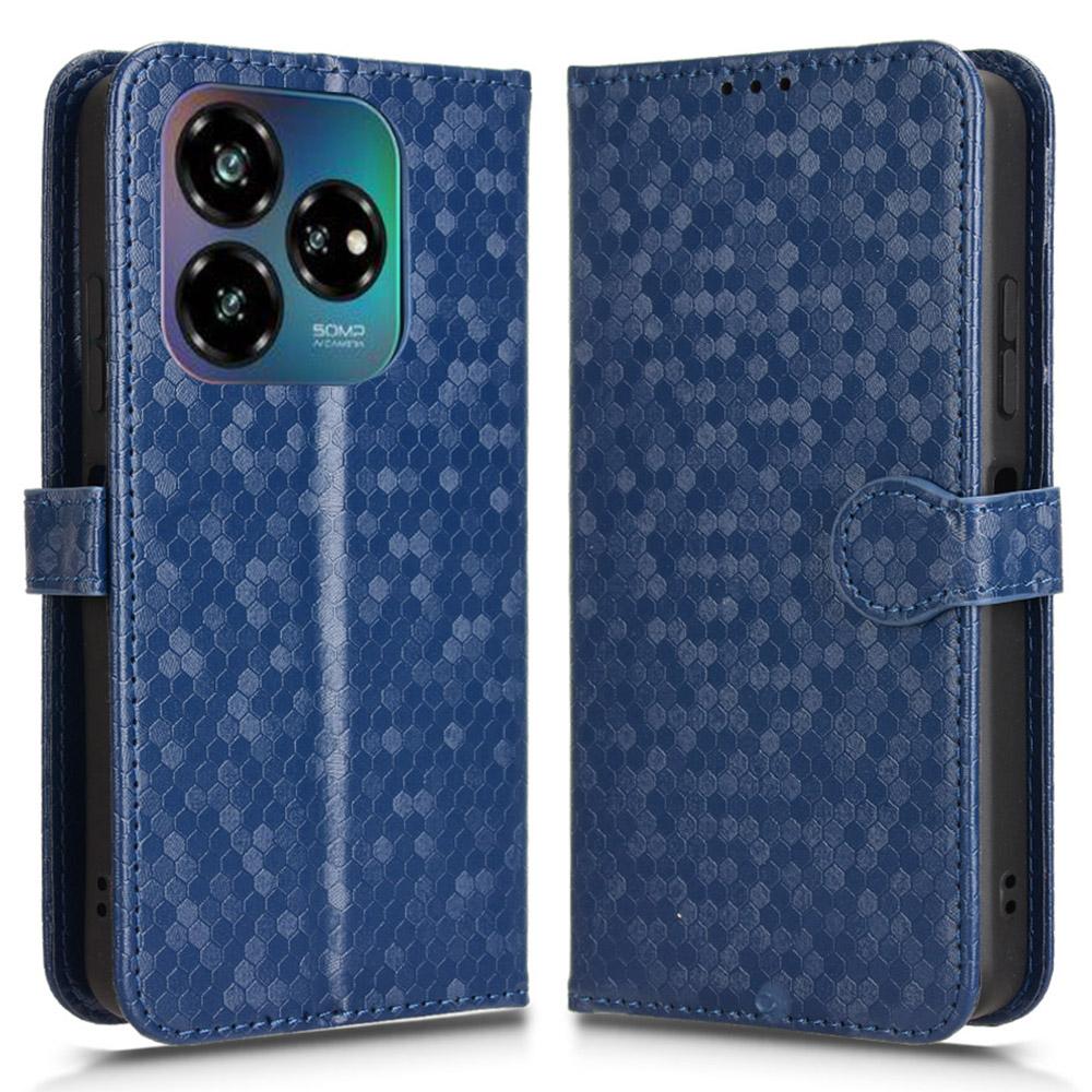 For ZTE Nubia V60 Design Wallet Case Dot Pattern Imprint PU Leather Phone Cover