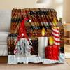 Cartoon Christmas digitalprinted polyester Bedroom velvet flannel cover blanket Fleece soft sofa cover blankets for beds